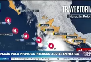 El huracán Polo provoca intensas lluvias, vientos y alto oleaje en México