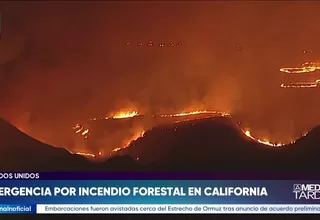 Incendio forestal en California consume más de 800 hectáreas