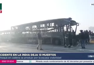 India: choques en cadena dejan al menos 13 muertos por niebla