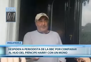 Inglaterra: despidieron a periodista por comparar al hijo del príncipe Harry con mono