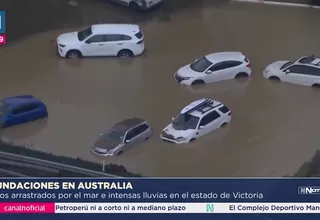 Inundaciones en Australia: autos arrastrados al mar por tormenta