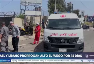 Israel y Libano prorrogan alto el fuego por 45 días