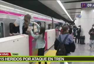 Japón: 15 heridos tras ataque en tren de Tokio