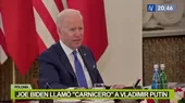 Joe Biden llamó "carnicero" a Vladimir Putin - Noticias de llamas