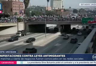 Latinos protestan contra leyes antimigrantes de Trump