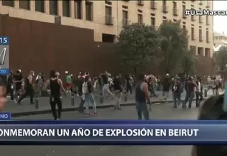 Decenas de miles protestan en Beirut un año después de la devastadora explosión