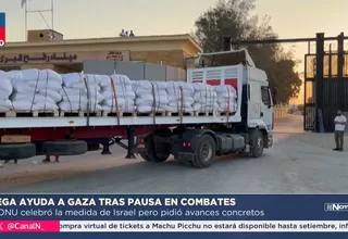 Llega ayuda a Gaza tras pausa en combates
