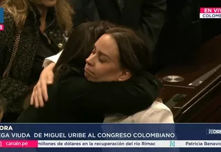 Llegada de viuda de Miguel Uribe al Congreso conmueve a Colombia