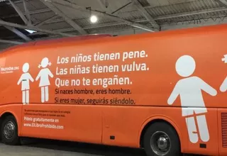 Madrid: bus con mensaje transfóbico genera polémica