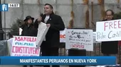 Manifestantes peruanos en Nueva York protestaron por crisis en el Perú - Noticias de mercado-nueva-esperanza