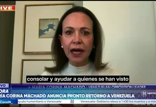 María Corina Machado anunció que regresará pronto a Venezuela