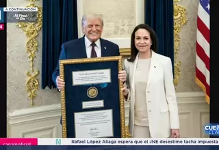 María Corina Machado dijo que le ofreció a Trump la medalla del Nobel de la Paz