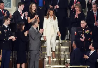 Melania Trump rompió con la tradición y llegó sola al Congreso de EE.UU.