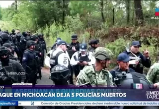 México: Ataque armado dejó cinco policías muertos en Michoacán