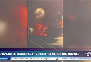 México: queman autos tras operación contra narcotraficantes