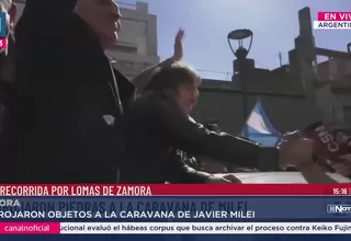 Milei es evacuado tras ataque con piedras en Lomas de Zamora