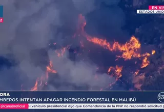 Miles de evacuaciones por feroz incendio forestal en Malibú