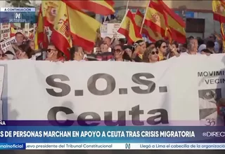 Miles de personas marcharon en España en apoyo a Ceuta tras el arribo masivo de migrantes