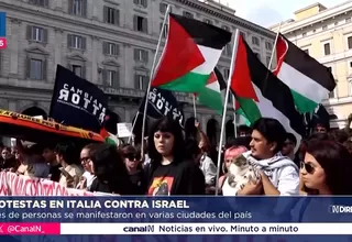 Miles protestaron en Italia: exigen sanciones por guerra en Gaza