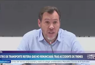 Ministro de Transportes de España descarta dimitir tras choque de trenes