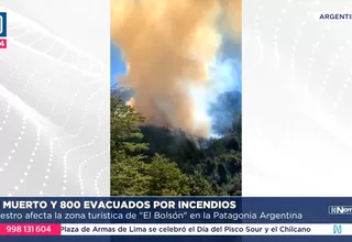 Un muerto y 800 evacuados por incendios en Argentina