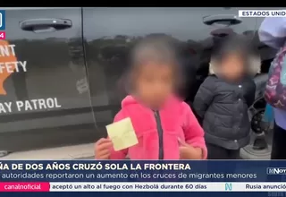 Niña de dos años cruzó sola la frontera entre México y EE.UU