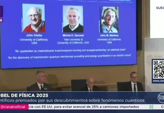 Nobel de Física 2025 premia hallazgo sobre efectos cuánticos