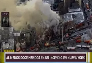 Al menos 12 heridos dejó un incendio en un barrio de Nueva York