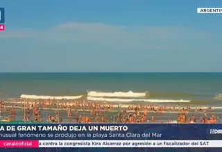 Ola gigante en Argentina deja un muerto y 35 heridos