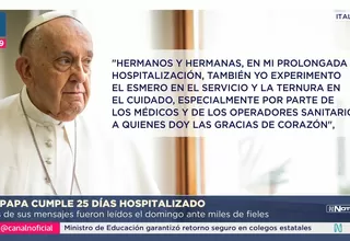 El Papa Francisco cumple 25 días hospitalizado en Roma