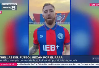 Papa Francisco recibe mensajes de apoyo de futbolistas