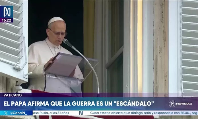 Papa León XIV llama a la paz en Medio Oriente durante el Ángelus | Canal N