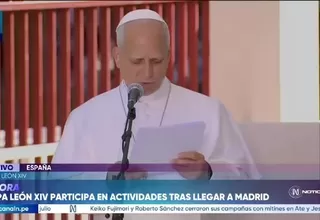 Papa León XIV participó en actividades tras llegar a Madrid
