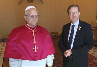 Papa León XIV recibió a presidente de Israel en el Vaticano