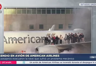Pasajeros evacuaron avión de American Airlines por incendio