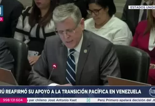 Perú reafirma compromiso con la democracia y respalda transición pacífica en Venezuela