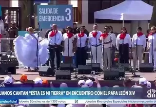 Peruanos cantan “Esta es mi Tierra” en encuentro con el Papa León XIV 