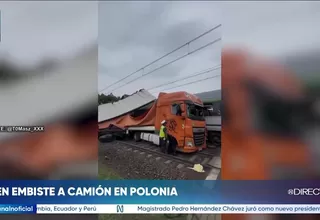 Polonia: tren embistió a camión y dejó al menos tres heridos