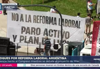 Protestas y enfrentamientos por la reforma laboral en Argentina