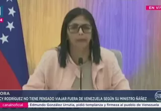 Régimen chavista afirma que Delcy Rodríguez no viajará al exterior