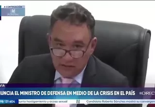 Renuncia el Ministro de Defensa de Bolivia, Marcelo Salinas