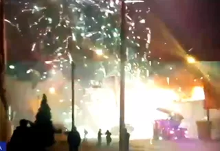 Rusia: Incendio se registró en una tienda de fuegos artificiales