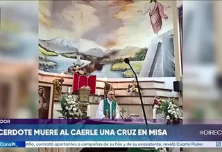 Sacerdote fallece tras caída de crucifijo durante misa en Guayaquil