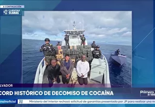 El Salvador: récord histórico de decomiso de droga en el océano Pacífico