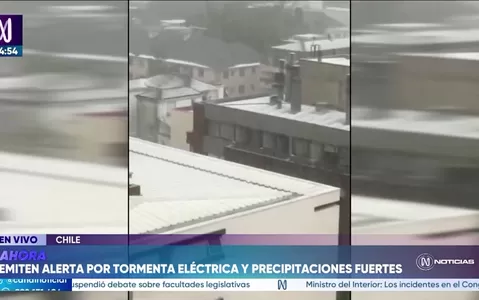 Santiago de Chile: Alerta por tormentas eléctricas y granizada