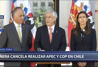 Sebastián Piñera anuncia que Chile ya no realizará APEC y COP 25