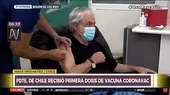 Sebastián Piñera recibió la primera dosis de la vacuna china Sinovac contra el coronavirus - Noticias de sinovac