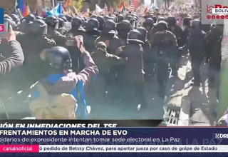 Seguidores de Evo Morales se enfrentan con la Policía en La Paz