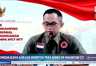 Sismo en Indonesia deja 53 muertos y severos daños en hospital