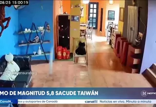 Un sismo de magnitud 5,8 sacudió la costa de Taitung en Taiwán